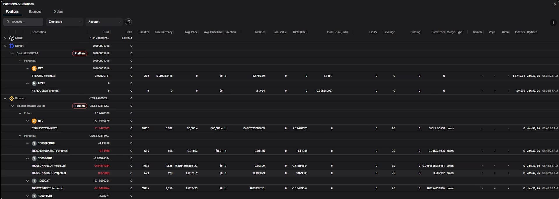 Mercury Pro risk management dashboard showing institutional digital asset positions, balances, and compliance controls